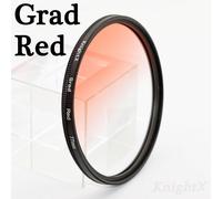 filtre nd pour appareil photo Canon eos 7d 60d,appareil photo Nikon d3300 d5100 Sony,objectif couleur,49MM,52MM,55MM,58MM,62MM,67MM,72 MM,77MM - Type Grad Red-62mm