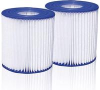 Filtre papier de piscine Cartouche de filtre de piscine - Summer Waves Type D - 2 pièces - Cartouche de filtre Filtre de remplacement - Compatible avec Bestway Intex Summer Waves