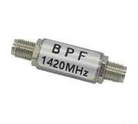 Filtre passe-bande 1420 MHz pour la radioastronomie, filtre en aluminium à faible perte d'insertion avec connecteurs pour une meilleure précision du signal et réduction du bruit (coque ronde)