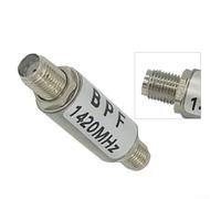 Filtre passe-bande 1420 MHz pour radioastronomie avec caractéristiques de faible perte, boîtier en aluminium compact, configuration du connecteur pour un filtrage stable du signal et une précision