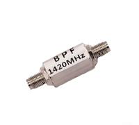 Filtre passe-bande à 1420 MHz pour radioastronomie avec boîtier en aluminium et faible perte avec connecteurs pour une capture précise du signal (coque carrée)