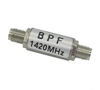 Filtre passe-bande compact 1420 MHz avec connecteurs radio astronomie, faible perte °1,8 dB, haut rejet 48 dB, installation facile (coque ronde)