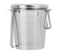 Filtre Pliable de Tamis en métal de Tasse de Tamis en métal d'infusion de thé d'acier Inoxydable avec-Couvercle pour des Accessoires de Cuisine