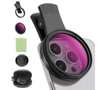Filtre polarisant circulaire CPL 52 mm pour téléphone portable, kit d'objectif rotatif à clipser pour téléphone portable, compatible avec iPhone 16/15/14/13 Pro Max, Samsung, smartphones Android