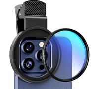 Filtre polarisant pour iPhone - 52 mm - Lentille polarisée circulaire avec clip amélioré - Filtre CPL rotatif - Compatible avec iPhone 16/15/14/13 Pro Max Samsung Moto Google TCL Phone