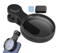 Filtre polarisant pour objectifs de téléphone - Filtre circulaire à clipser de 52 mm - Réduit les reflets et l'éblouissement - Kit de filtres en verre pour appareils photo de smartphone avec