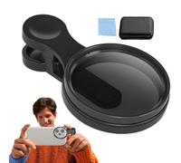 Filtre polarisant pour téléphone portable - Objectif circulaire CPL 52 mm - Kit adaptateur avec clip pour appareil photo de smartphone | Réduction des reflets éblouissants et amélioration du contraste