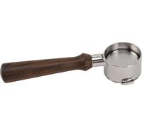 filtre porta sans fond de 51 mm avec 2 fils d'oreille pour la cafetière Delonghi Poignée en bois d'acier inoxydable de style droit