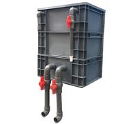 Filtre pour Aquarium, boîtier de Filtration Externe pour Circuit d'eau, Grand bac de Brassage pour Aquariums et bassins, média filtrant Non Inclus, boîte de récupération des égouttements