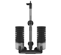 Filtre pour Aquarium Silencieux à Double Tête, Éponge Biochimique Noire | Fixation par Ventouse, Sortie D’eau Extensible et Rotative, Surface Large, pour Bacs D’élevage et Petits Alevins