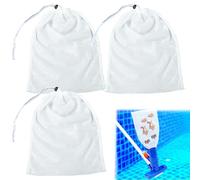 Filtre pour aspirateur de piscine | Filet de rechange | Accessoires d'aspirateur de piscine | Filtre en tissu | Sac en filet de nettoyage | Avec cordon de serrage et fermeture | Sac d'aspirateur de
