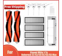 Filtre pour aspirateur Robot Xiaomi Mi 1/1S SDJQR01RR SDJQR02RR SDJQR03RR Roborock E2 E3 E4 E5 S4 S4 Max S5, brosse latérale principale 10 Hepa Filter