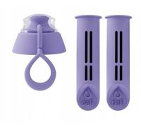 Filtre pour bouteille Dafi, violet, lot de 2 + bouchon
