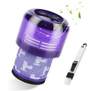 Filtre pour Dyson V11 V15, Filtre Aspirateur Compatible avec Dyson V11 Absolute/Animal/Fluffy/Torque Drive/Complete Pro, V15 Detect, SV14 SV17 SV22, Filtre de rechange avec 2en1 Brosse, Violet