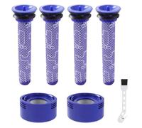 Filtre pour Dyson V8, filtres de Rechange aspirateur pour Dy-son V7, V8 Animal Absolute Motorhead, 2 post-filtres HEPA et 2 pré-filtres, 1 Outil de Nettoyage（V7V8）
