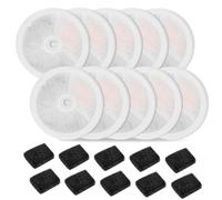Filtre pour Fontaine à Chat, Filter Unit 3.0 Résine et Charbon actif et Chiens compatible avec Everweet Solo SE/Solo 2/3 Pro/3/2s Fontaine à eau pour Chats (10 pièces filtre + 10 pièces éponge)