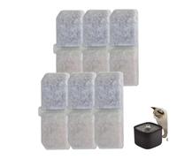 Filtre pour fontaine à eau pour chat 6 pièces Filtre pour distributeur d'eau pour animaux de compagnie à triple filtration avec résine et charbon actif pour garder votre animal en bonne santé Fil