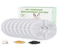 Filtre pour Fontaine à Eau pour Chat - 8 Pièces avec Résine et Carbone Actif - Capacité 1,6L
