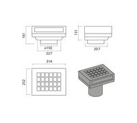 Kit de filtre Charbon/Zéolite d'origine Falmec KACL.950 pour Green Tech / Murano / Touch Vision