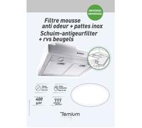 Filtre pour hotte Temium FILTRE MOUSSE ANTI ODEUR + PATTES INOX