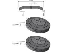 Filtre pour Hotte - WHIRLPOOL - Lot de 2 - Charbon T57 - Compatible Multi-Marques