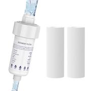Filtre pour robinet | accessoire de purification avec 2 cartouches remplaçables à encastrer | filtre pour robinet de salle de bain | pour appartement, douche, lave-linge, salle de bain, maison à louer
