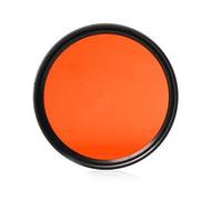 Filtre Protection Circulaire, Filtre Fin de Couleur Rouge, Orange, Jaune, Vert, Bleu, Violet, 37/40,5/43/46/49/52/55/58/62/67/72/77/82 mm for Objectif d'appareil Photo(37mm,Orange)