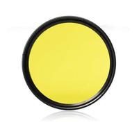 Filtre Protection Circulaire, Filtre Fin de Couleur Rouge, Orange, Jaune, Vert, Bleu, Violet, 37/40,5/43/46/49/52/55/58/62/67/72/77/82 mm for Objectif d'appareil Photo(46mm,Yellow)