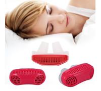 SHOP-STORY - Filtre Purificateur d'Air Anti-Ronflement - Dispositif Nasal Anti-Ronflements - Sépare les cornets nasaux du Nez et augmente le débit d'air et retrouvez un Sommeil de Qualité - Rouge