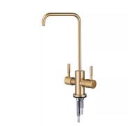 Filtre Purificateur Or brossé Double Sortie Refroidissement en Acier Inoxydable Robinet de Cuisine d'eau Potable-c (a)
