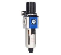 Filtre Régulateur d’Air Comprimé en Alliage d’Aluminium 5μm PT1 / 2 GFR400-15, Réducteur de Pression Efficace - Accessoire Pneumatique, Huileur Intégré, Manomètre Compact (Type 1)