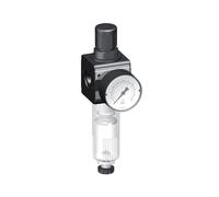 Filtre-régulateur G3/8'' 1600l/min 0.5-10.0bar/7-145psi Cage de protection semi-automatique Verrou de cylindre Polycarbonate Multifix 1