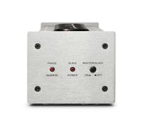 Filtre réseau HiFi Dynavox X2000, prise multiple avec 5 emplacements, avec lampe de contrôle LED pour la position de phase correcte et fonction Master-Slave, argenté