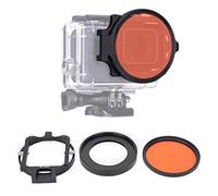 Filtre Rouge 58 mm, plongée sous-Marine en Verre Optique, Filtre de plongée avec Objectif Macro 16X pour caméra d'action Gopro5(Orange)