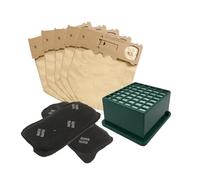 Filtre, Sac À Poussière Et Filtre À Charbon Actif For Moteur, Compatible Avec Les Aspirateurs Vorwerk VK130, VK131 Et VK131SC.