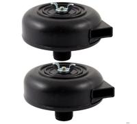 sourcingmap 2pcs Filtre pour compresseur d'air d'échappement tranquille fileté noir 20 mm