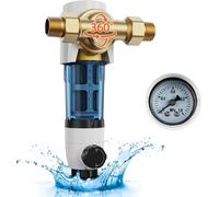 Filtre Spin-Down - Filtre à sédiments de 40 microns pour toute la maison - 3/4 pouces + 1 pouce GM - débit de 4 t/h - pour systèmes de filtration d'eau - Filtre à sédiments pour eau de puits