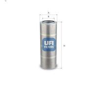 Filtre, système hydraulique de travail UFI 25.909.00