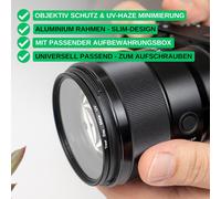 Filtre Uv Avec Étui, Ø 77 Mm, Universellement Compatible Avec Nikon, Canon, Sony, Filtres En Verre Pour Objectif D'Appareil Photo, Bloque Les Rayons Ultraviolets, Housse De Protection, Uv Fi[Z4753]