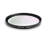 Filtre UV MC. Cadre en Aluminium et Verre Optique. Revêtement Hydrofuge et Anti-Rayures. pour Canon Sony Nikon Leica Fujifilm Panasonic Pentax Sigma Tamron Pentax (55mm)