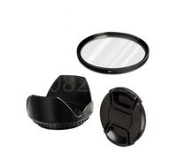 Filtre UV pour appareil photo,pare-soleil et capuchons d'objectif,Panasonic Lumix FZ330,FZ300,FZ200,FZ150,FZ100,FZ60,FZ62,FZ48,FZ47,FZ40,ensemble 3 en 1,52mm - Type 3in 1 set