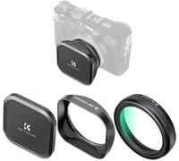 Filtre Uv Protection Et Bouchon Et Pare-Soleil Compatible Avec Fujifilm X100/X100F/X100S/X100T/X100V/X100Vi-Noir Black[Z466]