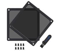 Filtre Ventilateur PC Grille Ventilation Filtre anti Poussière PC,120mm Magnétique PVC Cadre pour PC Grille Ventilateur/Alimentations/Modems/Routeurs(NYLON,120 * 120mm,2Pièces,Noir)