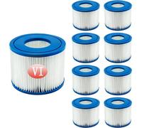 Filtre VI Cartouche pour Bestway Spa, Cartouches Filtrantes Rechange pour Miami Vegas Monaco BW58323, pour Bestway 58239 (8 pièces)
