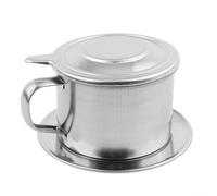 Filtre vietnamien en acier inoxydable pour la fabrication de café goutte à goutte avec intégration du lait condensé et contrôle d'extraction équilibré (100 ml (max.)
