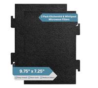 Filtres à air de rechange pour four à micro-ondes - Lot de 2 filtres à charbon actif compatibles avec les modèles Kitchen Aid et Whirlpool Over The Range Micro-ondes Hotte