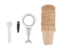 Filtres à Café Jetables 40 Pièces avec Support en Acier Inoxydable, Papier Filtre Portable pour Ménage - Durable, Léger, Parfait pour Infuser chez Soi