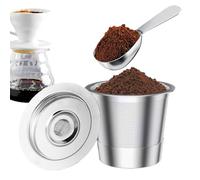 Filtres À Café Réutilisables | Fournitures De Filtration En Acier Inoxydable,Filtre De Machine À Café Avec Cuillère Doseuse 30ml,Pour Bureau Maison Entreprise Cuisine Restaurant