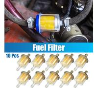Filtres À Carburant En Ligne Pour Moto, Compatibles Avec Les Tuyaux De Carburant De 3/8 Pouce, Durables (Ensemble De 10)