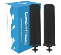 Filtres à charbon actif ionisé Euroguard Premium 2X pour filtres à eau par gravité, également compatibles avec les filtres Berkey BB9 et autres marques
